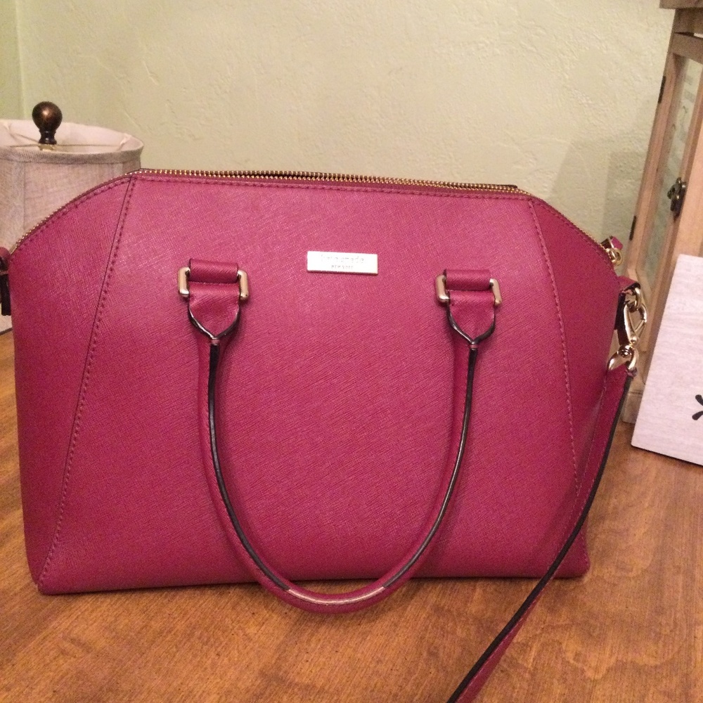 Womens Kare Spade hand bag burgundy